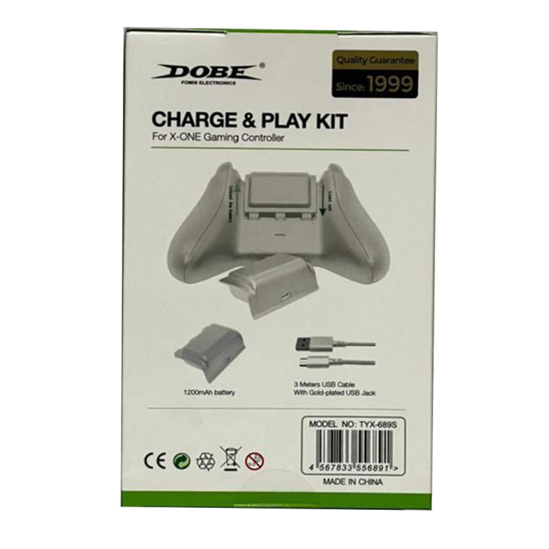 باتری قابل شارژ Dobe به همراه کابل شارژ برای کنترلر ایکس باکس وان رنگ سفید - Thumbnail 1
