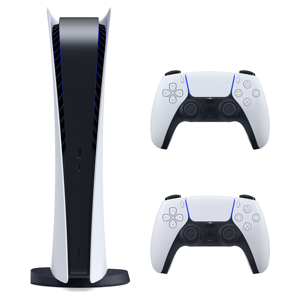 باندل کنسول بازی playstation 5 digital سری 12 به همراه + دسته dualsense white  - Main Image