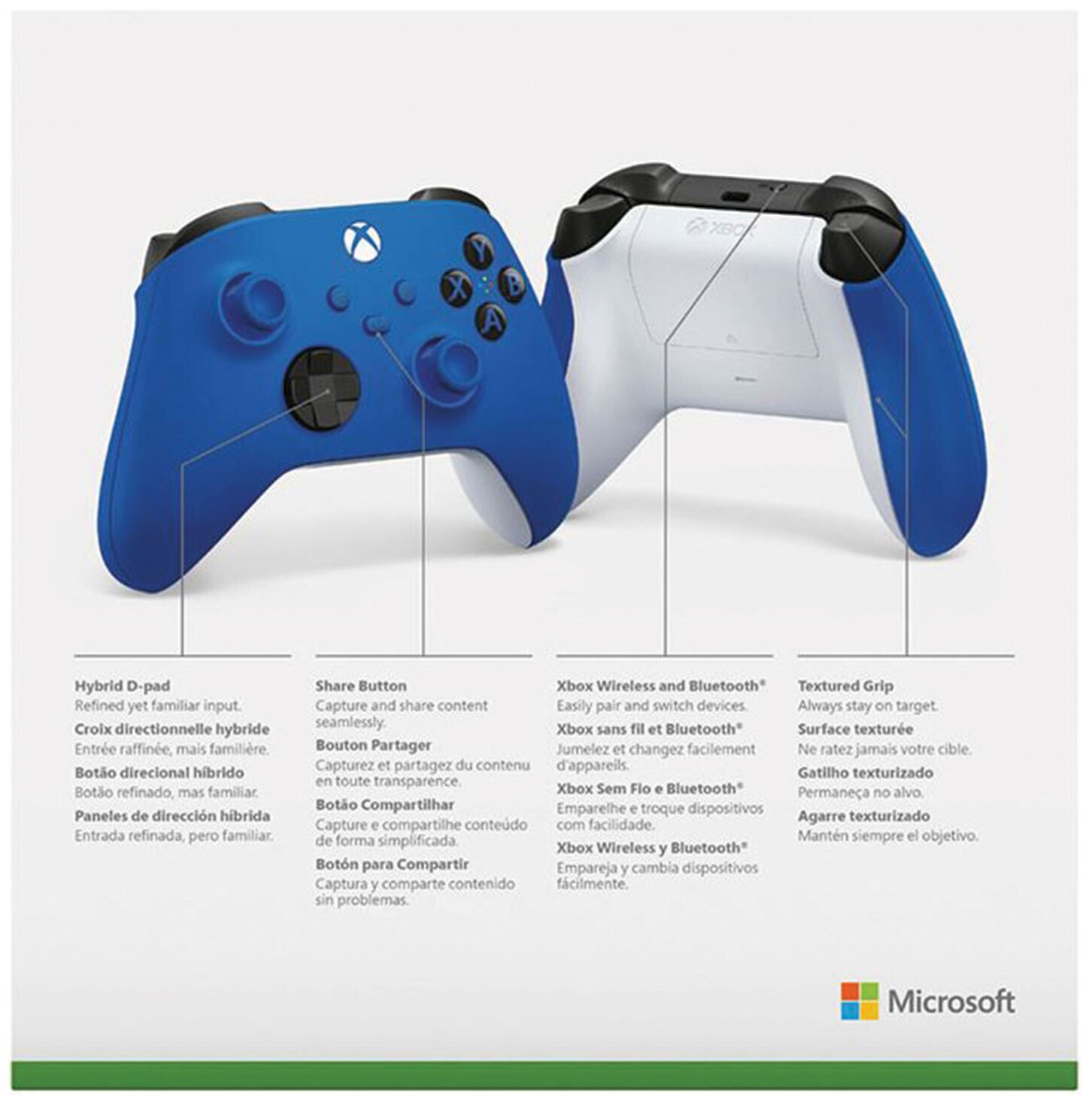 دسته بازی مایکروسافت مدل Shock Blue مناسب Xbox series S/X - Thumbnail 2