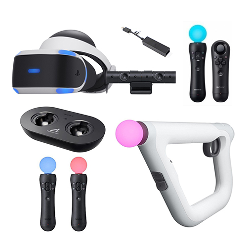 عینک واقعیت مجازی کارکرده Playstation ZVR1 + پک دوتایی کنترلر Move PS3 + پک دوتایی کنترلر Move PS4 + شارژر Move Playstaion + کنترلر Aim + تبدیل PS5