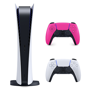 باندل کنسول بازی playstation 5 digital سری 12 به همراه + دسته Dualsense رنگ صورتی  - Main Image