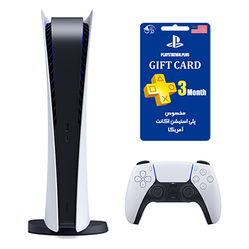 باندل کنسول بازی playstation 5 digital به همراه + پلاس اسنشیال 3 ماهه آمریکا (سری 12 جدید آسیا) - Main Image