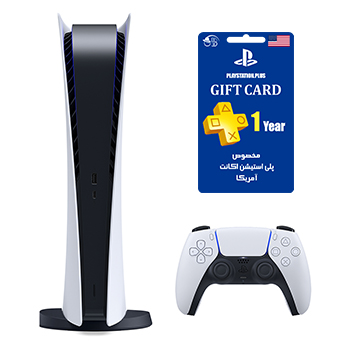 باندل کنسول بازی playstation 5 digital به همراه + پلاس اسنشیال 1 ساله آمریکا (سری 12 جدید آسیا) - Main Image