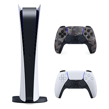 باندل کنسول بازی playstation 5 digital سری 12 به همراه + دسته Dualsense رنگ ارتشی - Main Image