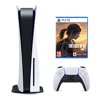 باندل کنسول بازی playstation 5 سری 1216 اروپا به همراه گارانتی تعویض 18 ماهه شرکتی + دیسک بازی The Last Of Us Part 1 پلمپ برای PS5  - Main Image
