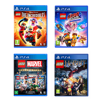 پکیج دیسک بازی های لگویی شامل Lego The Incredibles + Lego Hobbit + Lego Marvel Collection + Lego The Movie 2 پلمپ مناسب PS4 - Main Image