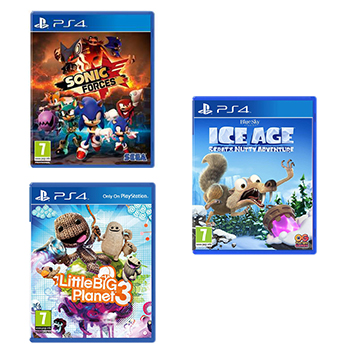 پکیج دیسک بازی های بچه گانه شامل Little Big Planet 3 + Sonic Forces + Ice Age پلمپ مناسب PS4 - Main Image