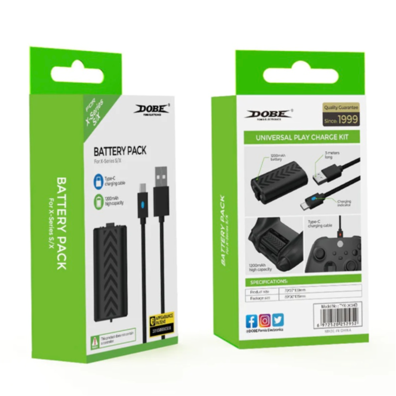 باتری قابل شارژ Dobe به همراه کابل شارژ برای کنترلر جدید ایکس باکس 1200mAh