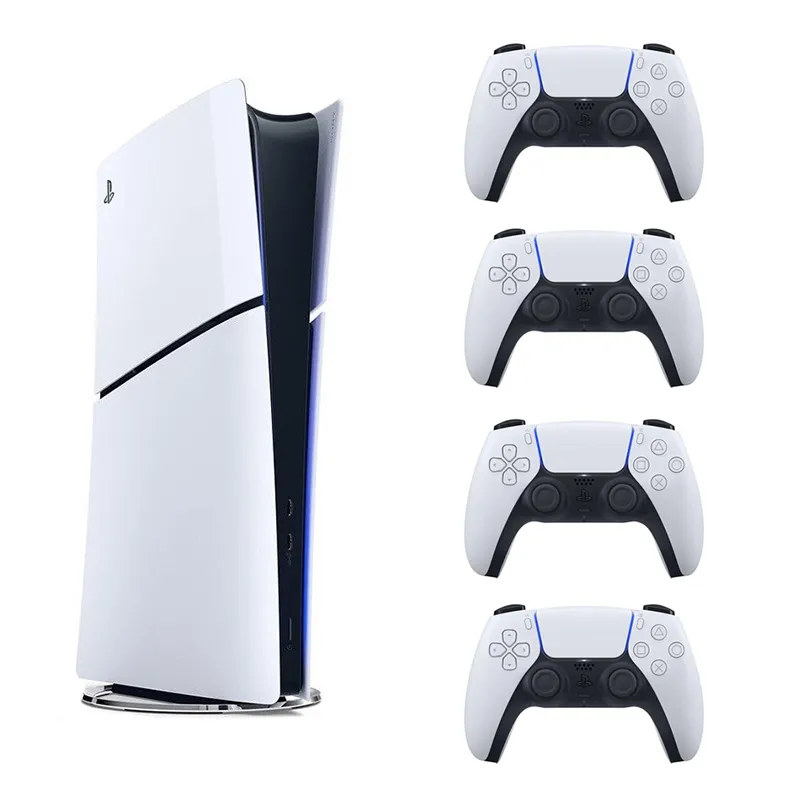 باندل کنسول بازی Playstation 5 Slim نسخه دیجیتال + 3 عدد دسته dualsense white - Main Image