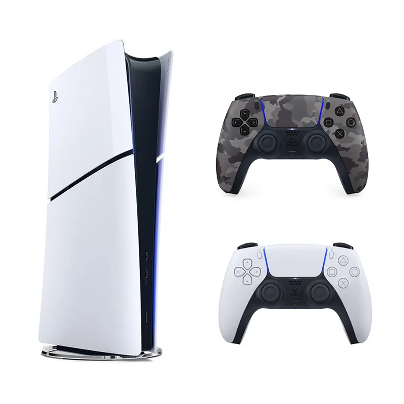 باندل کنسول بازی Playstation 5 Slim نسخه دیجیتال + دسته بازی Sony مدل Dualsense Grey Camouflage - Main Image