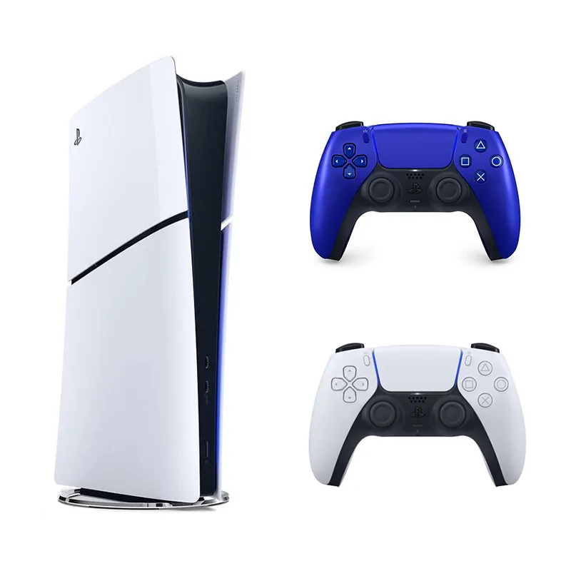 باندل کنسول بازی Playstation 5 Slim نسخه دیجیتال + دسته بازی Sony مدل Dualsense Cobalt Blue - Main Image