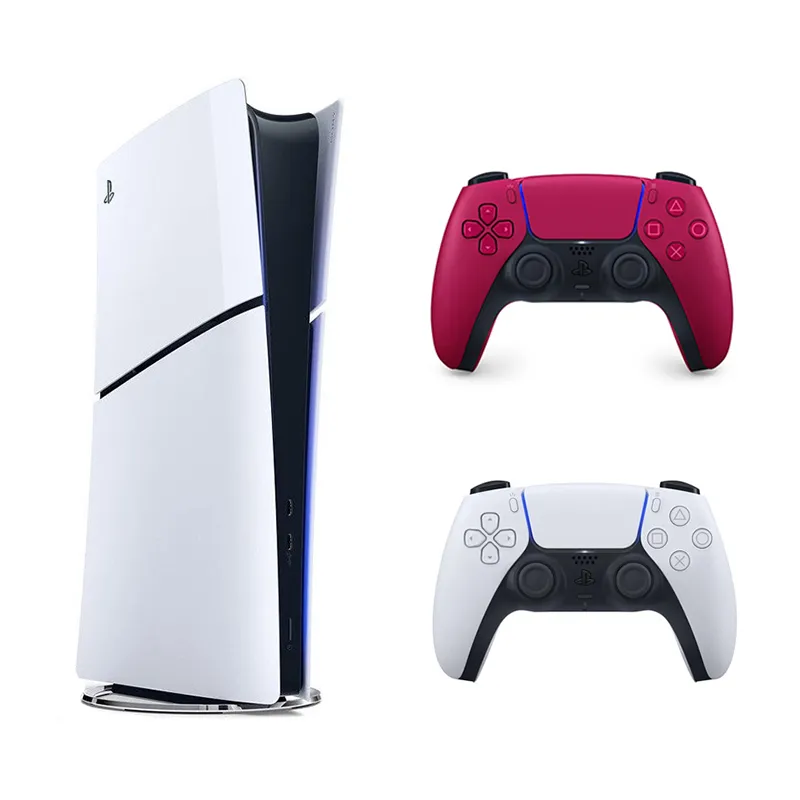 باندل کنسول بازی Playstation 5 Slim نسخه دیجیتال + دسته بازی Sony مدل PS5 DualSense Cosmic Red - Main Image