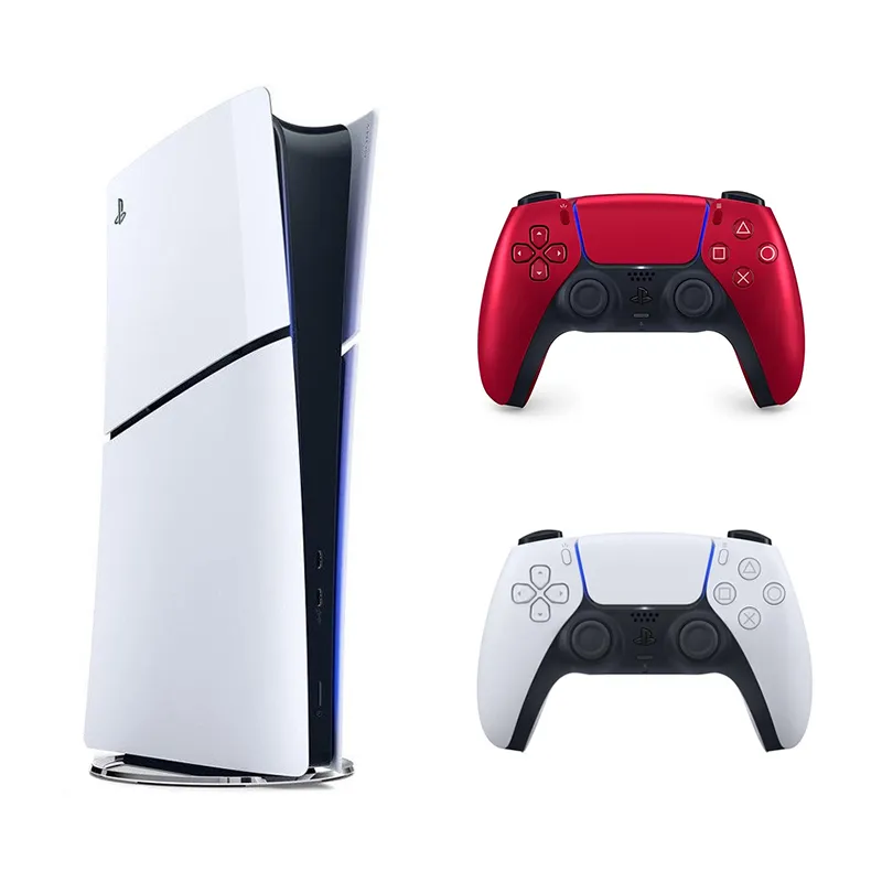 باندل کنسول بازی Playstation 5 Slim نسخه دیجیتال + دسته بازی Sony مدل PS5 Dualsense Volcanic Red - Main Image