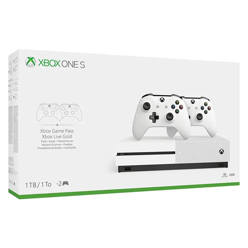 کنسول بازی  Xbox One S یک ترابایت به همراه دو کنترلر کارکرده (جعبه دارد ، فول بازی) - Thumbnail 1