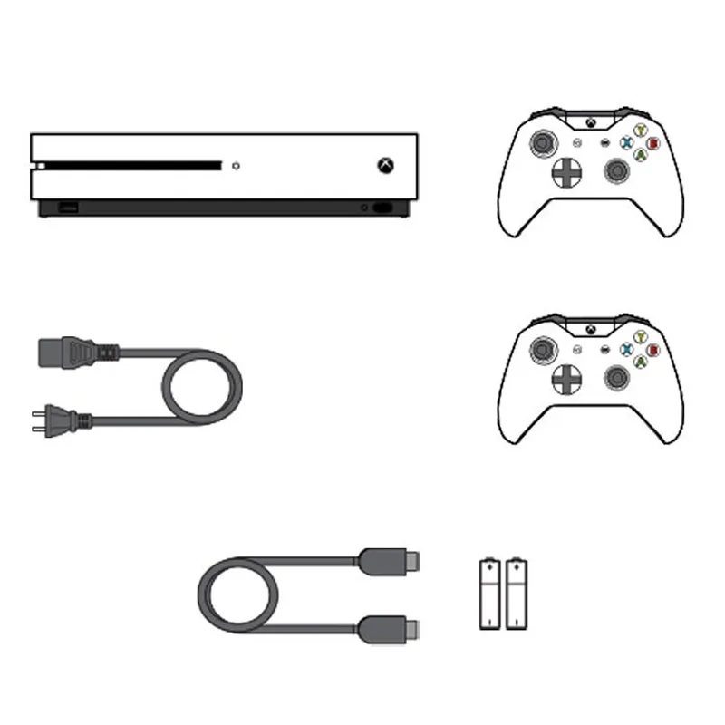 کنسول بازی  Xbox One S یک ترابایت به همراه دو کنترلر کارکرده (جعبه دارد ، فول بازی) - Thumbnail 2