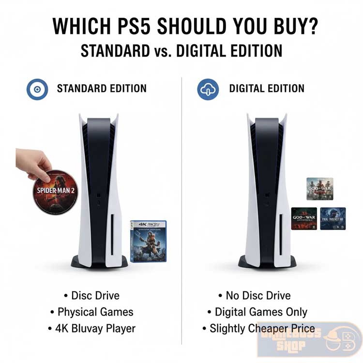 🎮 کدام مدل PS5 برای شما مناسب‌تر است؟
