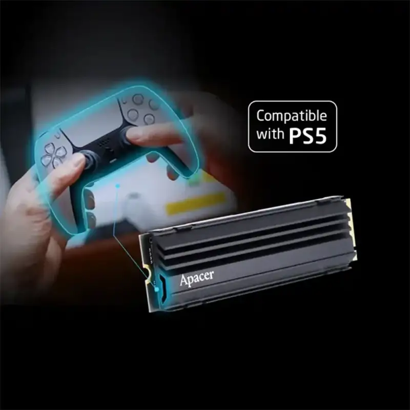 حافظه جانبی اس اس دی اپیسرApacer AS2280Q4U M.2 PCIe Gen4 x4 دارای هیت سینک - یک ترابایت - Thumbnail 3