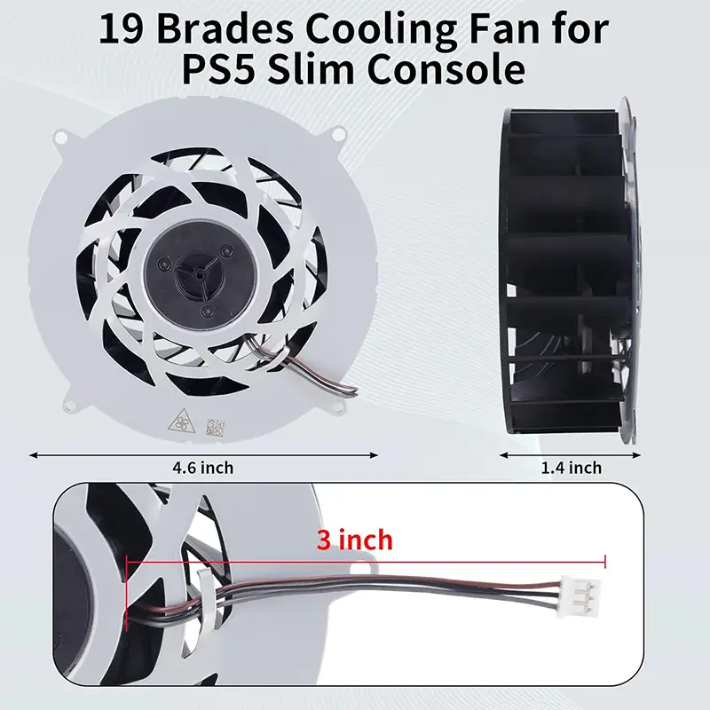 فن داخلی پلی استیشن ۵ مدل ۱9 تیغه اورجینال PS5 اسلیم (بدون جعبه) - Thumbnail 2