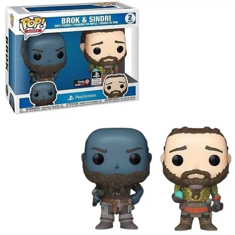  فیگور فانکو پاپ FunkoPop Games God Of War - Brok & Sindri اورجینال (Playstation - Only Gamestop) 2 Pack
