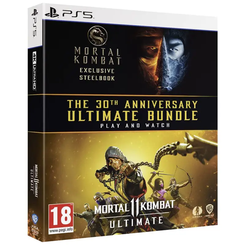 بازی Mortal Kombat 11 Ultimate 30th Anniversary Edition Play and Watch استیل بوک کارکرده برای PS5 - Main Image