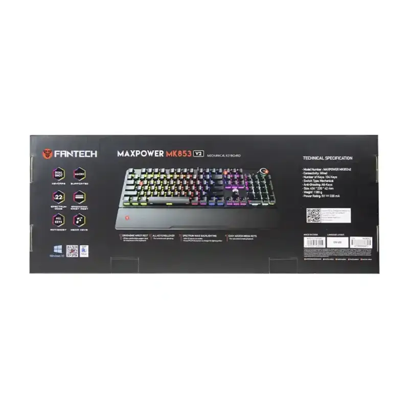  کیبورد باسیم گیمینگ فنتک Fantech مدل MAXPOWER MK853V2 - Thumbnail 4