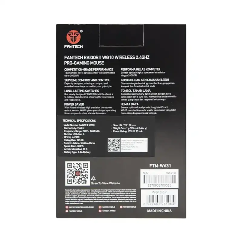  ماوس گیمینگ بی‌سیم فنتک Fantech مدل RAIGOR II WG10 - Thumbnail 5