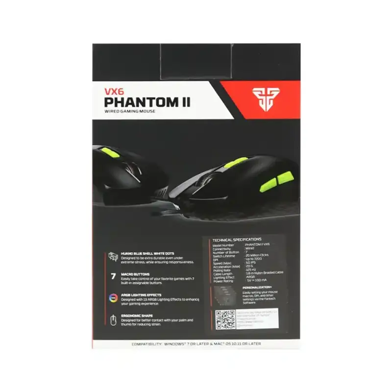 ماوس گیمینگ باسیم فنتک Fantech مدل PHANTOM II VX6 - Thumbnail 5