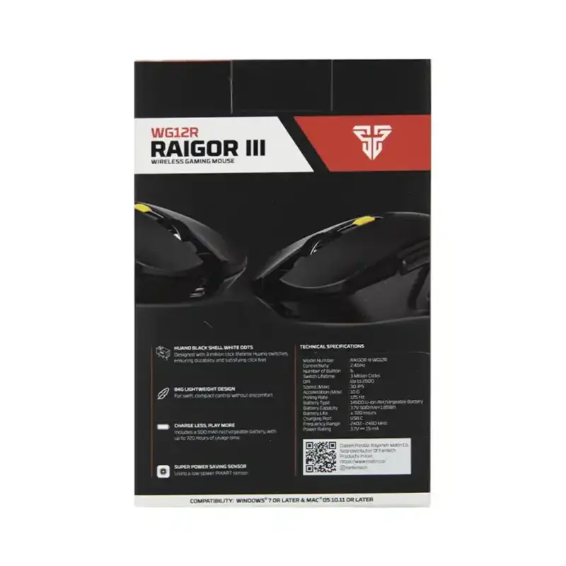  ماوس گیمینگ بی‌سیم فنتک Fantech مدل RAIGOR III WG12R - Thumbnail 3