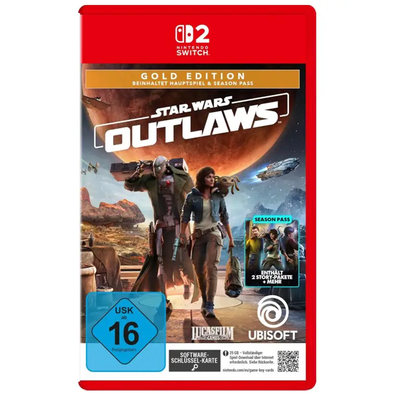 بازی Star Wars: Outlaws Gold Edition Game Key Card پلمپ برای Nintendo Switch 2