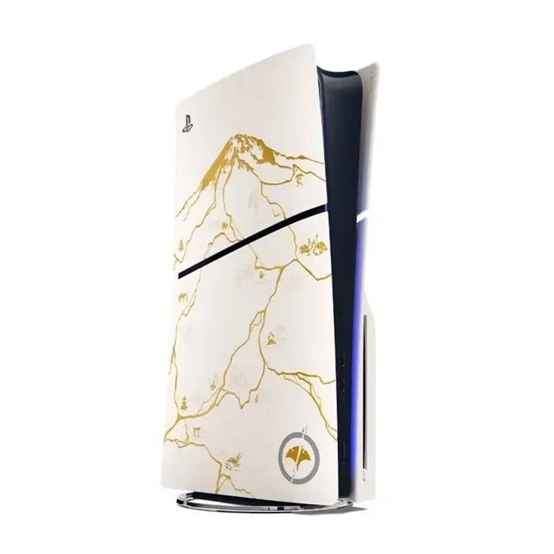 فیس پلیت اورجینال PS5 Slim طرح بازی Ghost of Yotei Gold Limited Edition